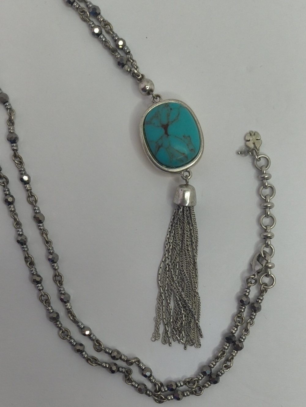 Reversible Western Tassel Necklace Crystal Bling